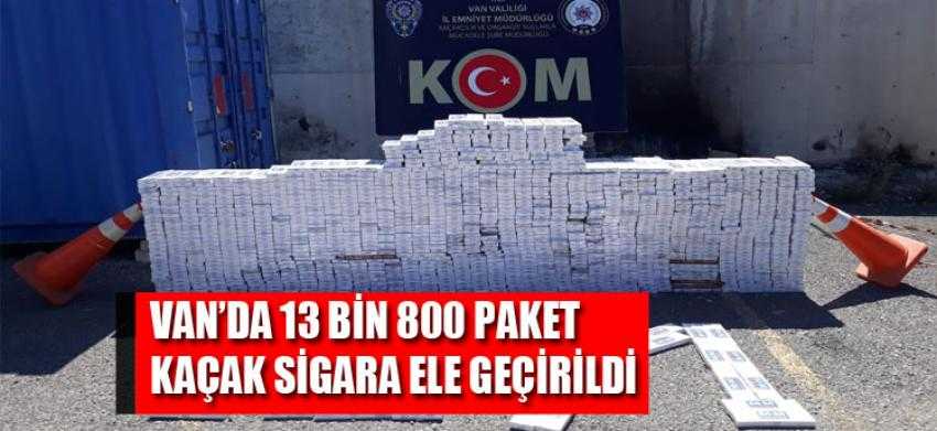 Van’da 13 bin 800 paket kaçak sigara ele geçirildi