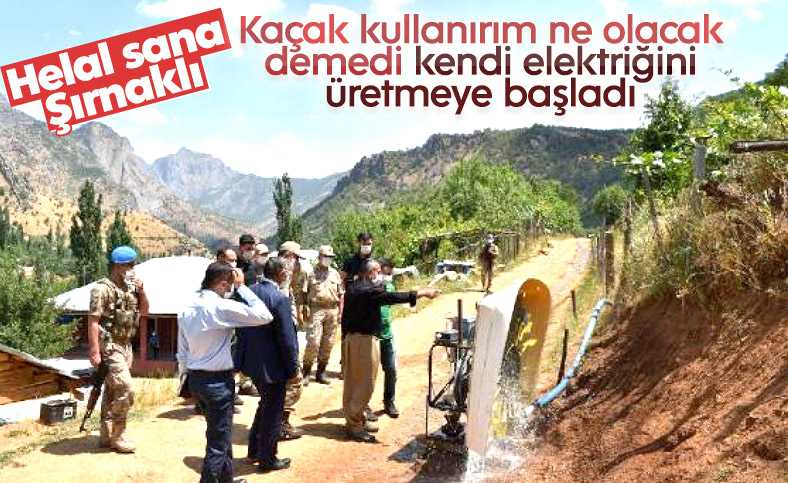 Kendi elektriğini üreten Şırnaklı