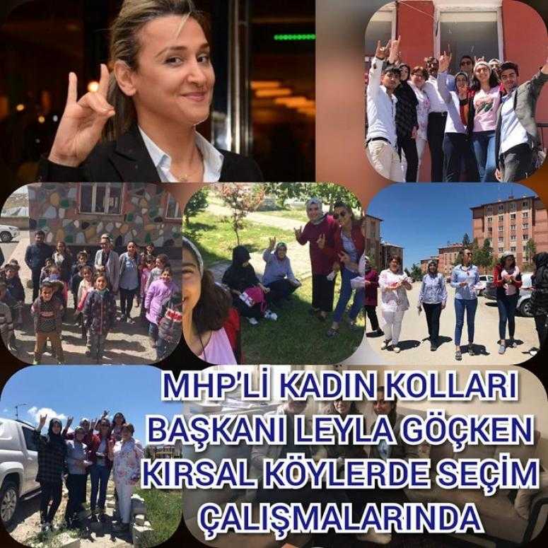 MHP'Lİ BAŞKAN LEYLA GÖÇKEN DUR DURAK BİLMİYOR...
