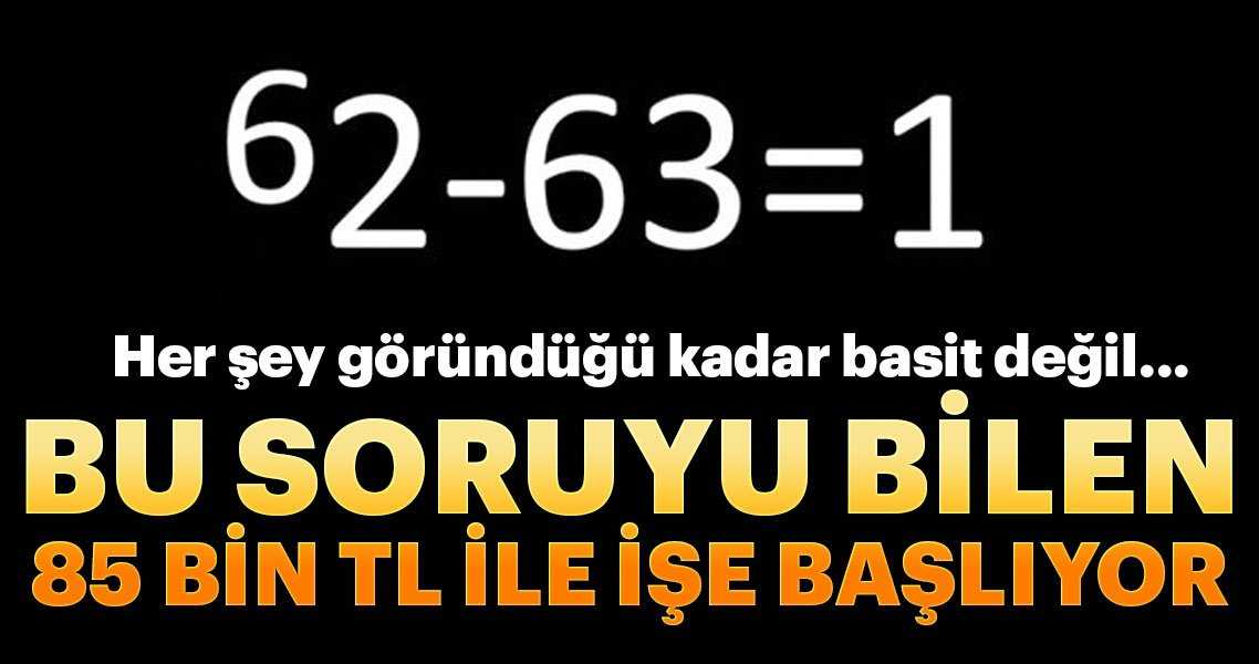 Bu soruları bilen 85 bin TL