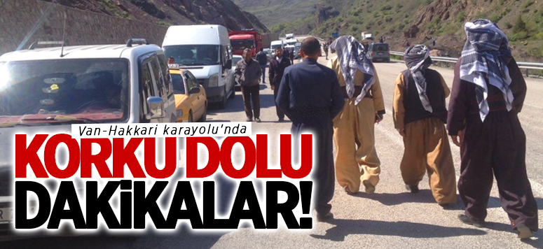 Van-Hakkari karayolu'nda korku dolu dakikalar