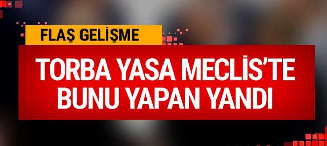 Yeni torba yasa Meclis'e sevk edildi! Bunu yapan yandı