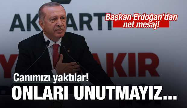 Cumhurbaşkanı Erdoğan: Diyarbakır halkı teröristleri hüsrana uğrattı