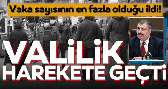 Koronavirüs vakalarının en fazla olduğu ildi!