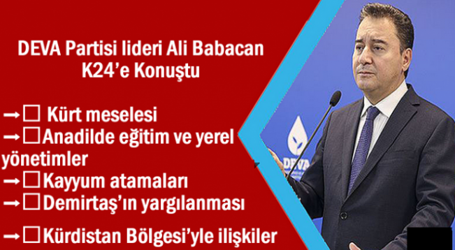 Babacan: Kürt sorunu, devlet ile Kürtler arasında bir meseledir