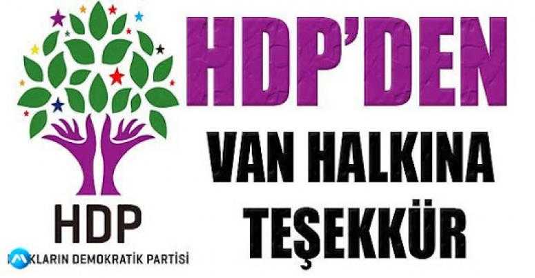 HDP’den kongreye yoğun ilgisi nedeniyle Van halkına teşekkür…