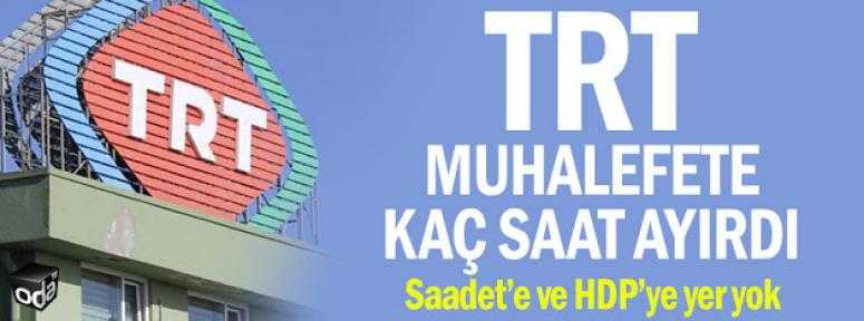 TRT, HDP Ve SP’ye 1 Saniye Bile Yer Vermedi