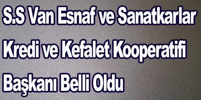 Esnaf Sanatkarların Yeni Başkanı Belli Oldu