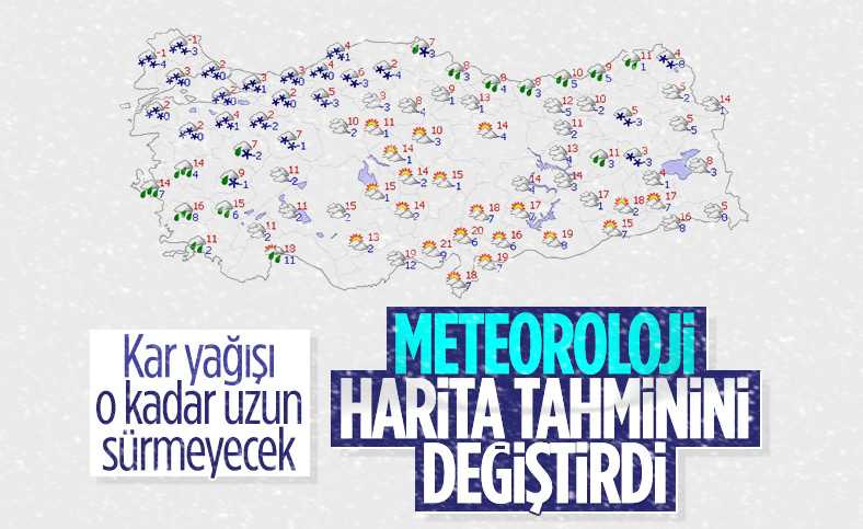 Meteoroloji İstanbul için kar yağışı tahminini değiştirdi