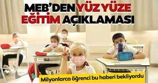 Milli Eğitim Bakanlığı'ndan yüz yüze eğitim açıklaması