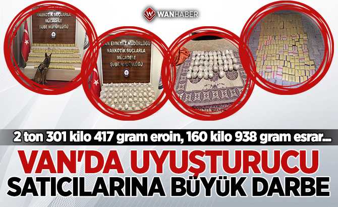 Van Emniyetin den uyuşturucu satıcılarına darbe...