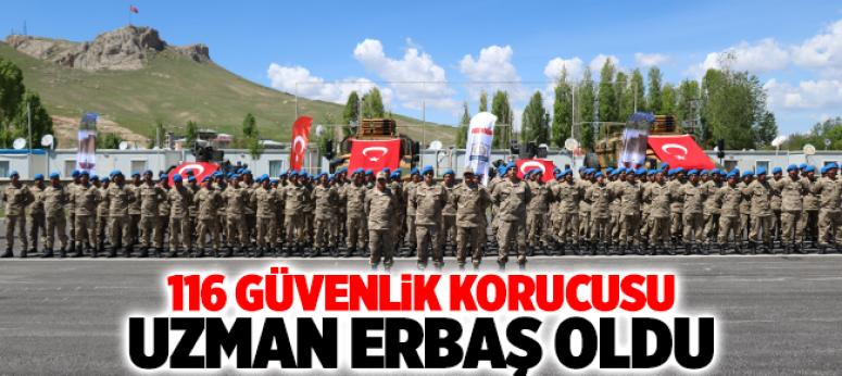 116 Güvenlik korucusu uzman erbaş oldu