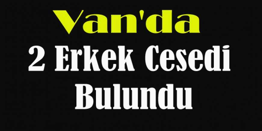 VAN'DA 2 ERKEK CESEDİ BULUNDU