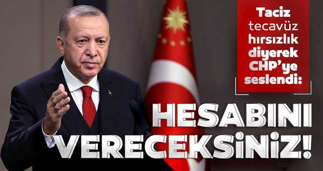 Erdoğan'dan CHP'deki skandallar zincirine sert tepki