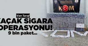 Van’da kaçak sigara operasyonu! 9 bin paket…