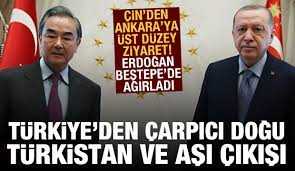Çin Dışişleri Bakanı Erdoğan'la görüştü!