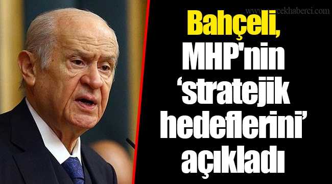Bahçeli, 5 stratejik hedefini açıkladı