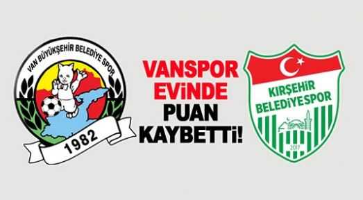 B.Vanspor, evinde puan kaybetti: 2-2