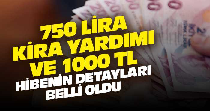 750 lira kira yardımı ve 1000 TL hibenin detayları belli oldu