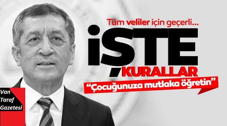 Yüz yüze eğitim için kurallar belirlendi!