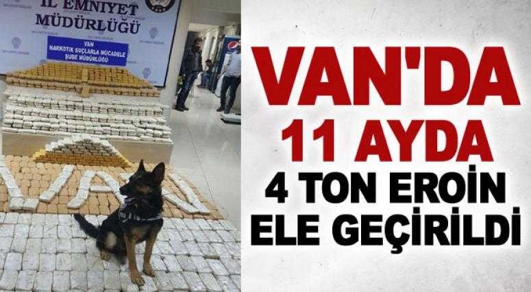 Van'da 11 ayda 4 ton eroin ele geçirildi